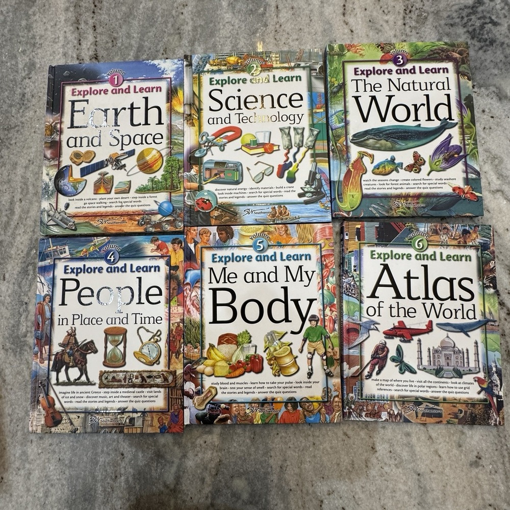 Southwestern EXPLORE AND LEARN Books Complete Vol 1-6 HC Science Homeschool